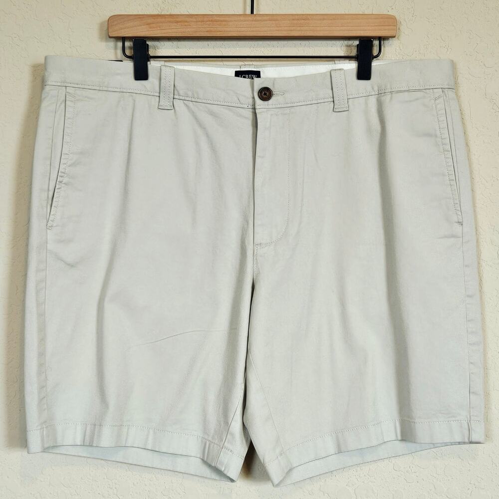 J Crew Outlet 9" Flex Chino Shorts‎ Stone Men's Size 38 Casual Weekend Neutral